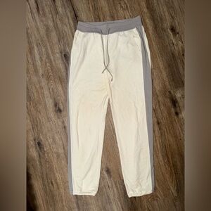 Loro Piana Gray and Cream Baby Cashmere pants
